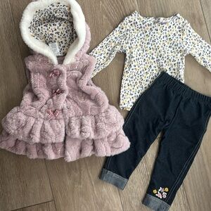 NEW Fur Vest Set